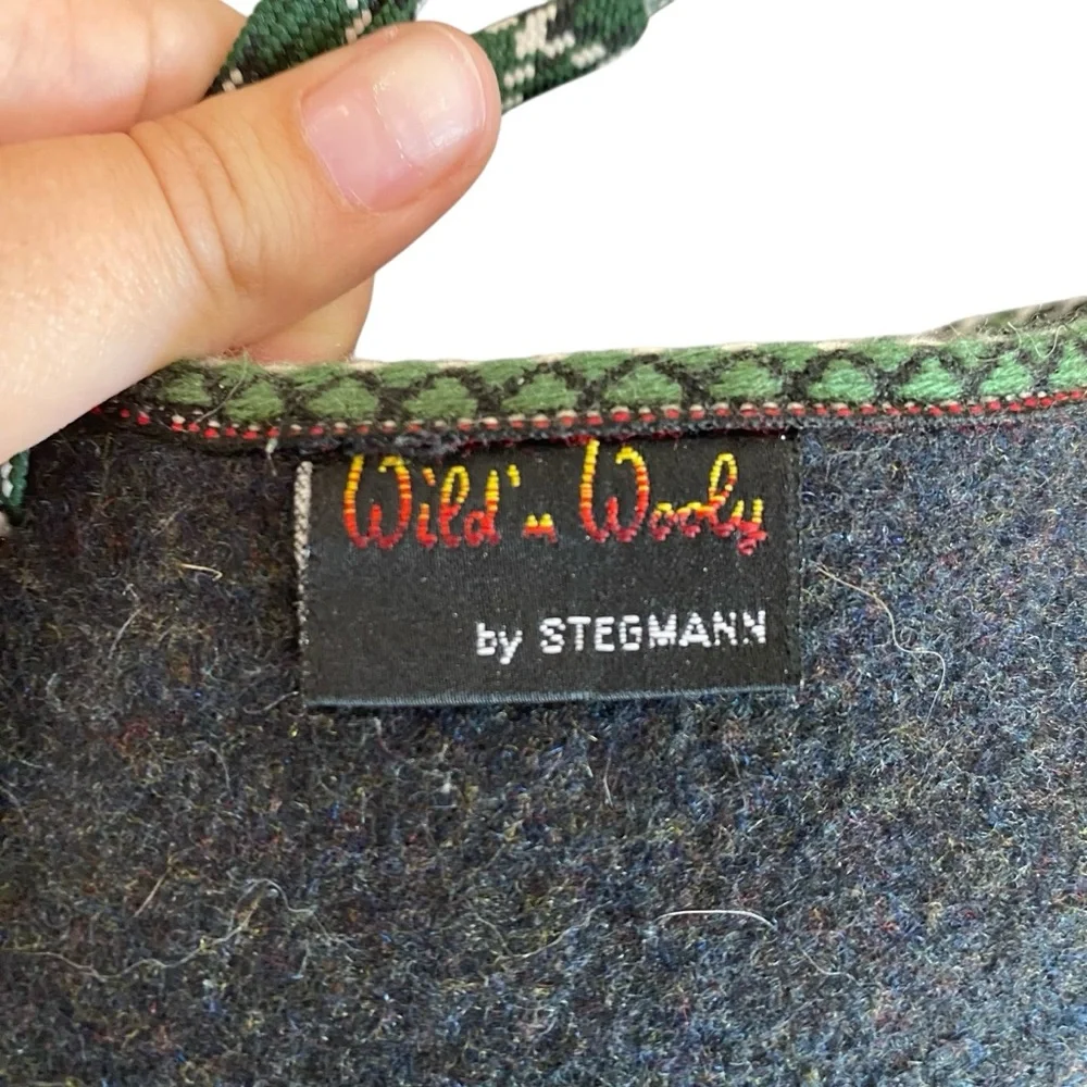 Stegmann Grey Wool Clogs 9 Felt Wild N Wooly Oxford Flat Shoes - Picture 10 of 10